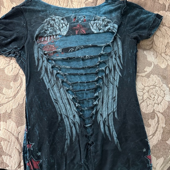 Affliction T-shirt. Reversible size small - Picture 4 of 4